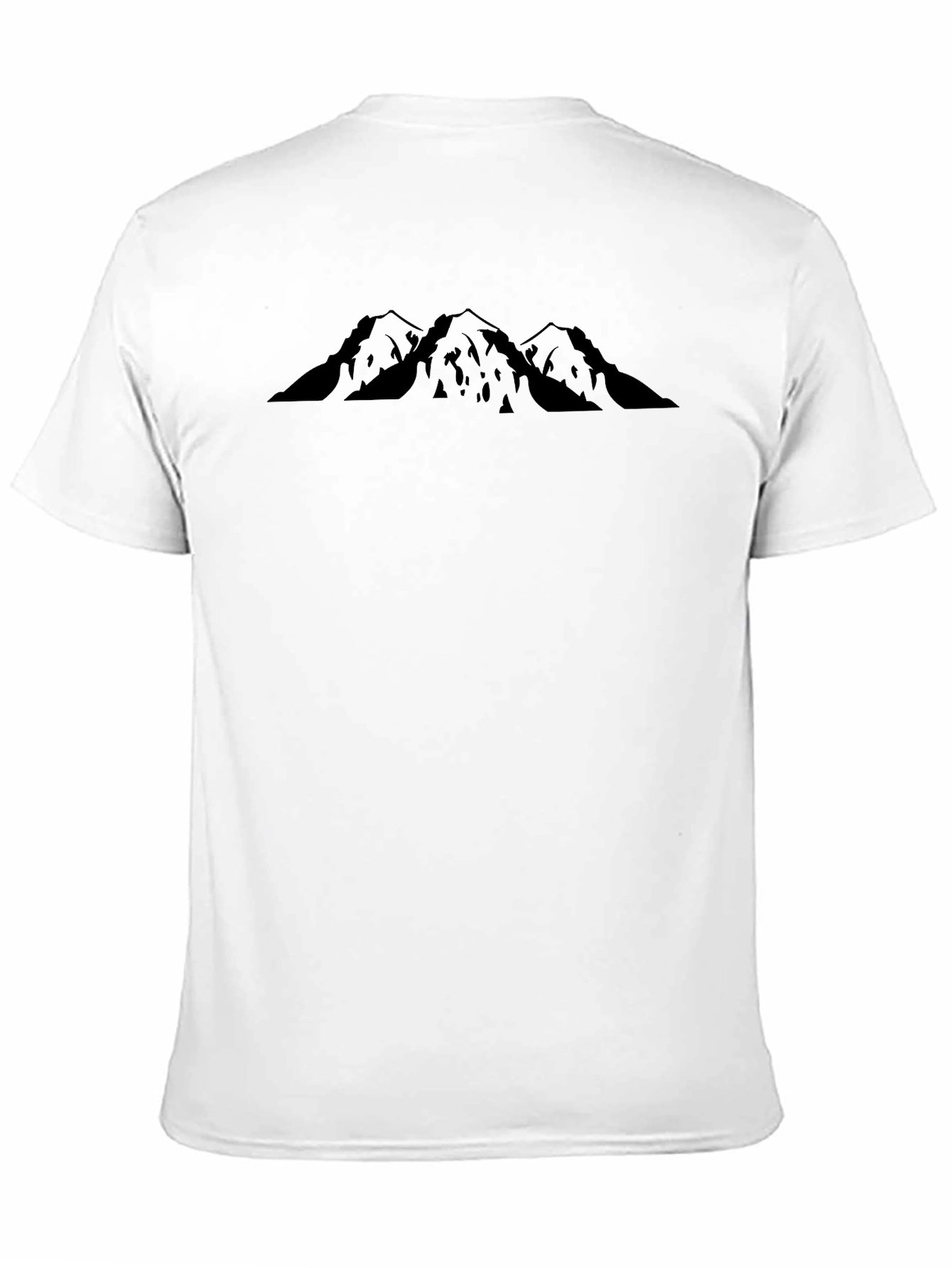 Mountain Peak Graphic Tee - Classic Black Crew Neck