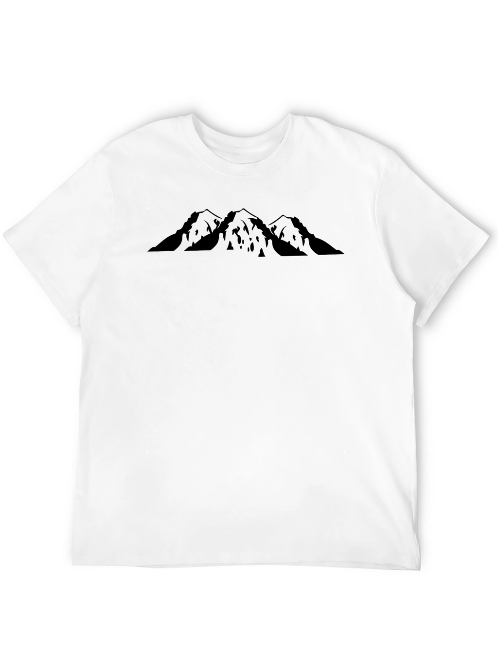Mountain Peak Graphic Tee - Classic Black Crew Neck