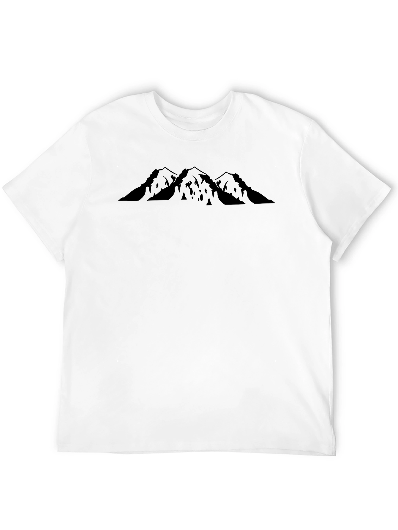 Mountain Peak Graphic Tee - Classic Black Crew Neck
