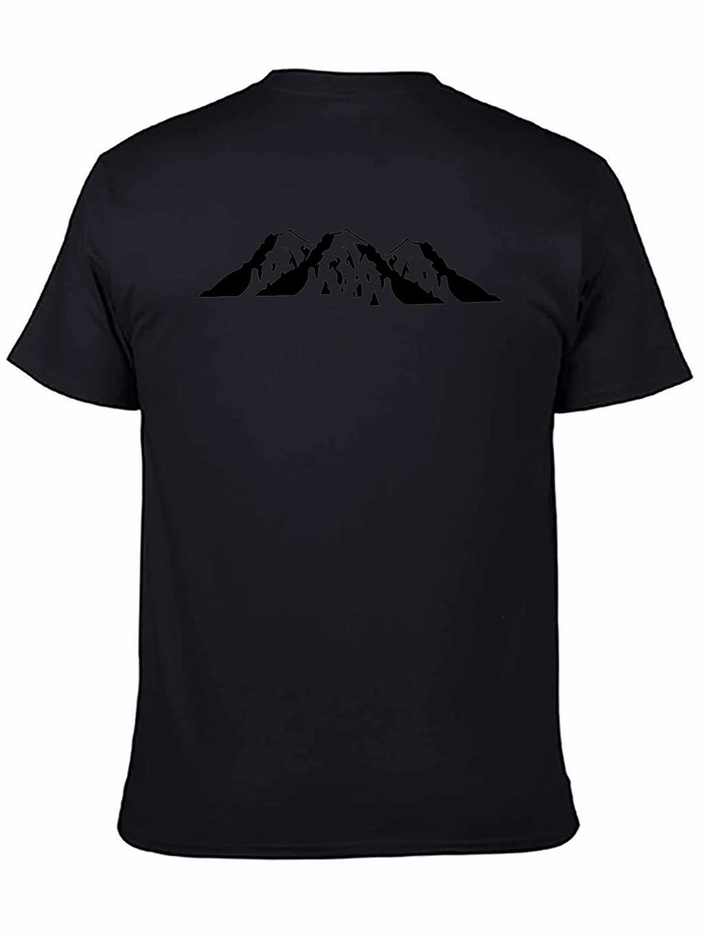 Mountain Peak Graphic Tee - Classic Black Crew Neck