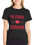 PA School Survivor Heartbeat Graphic Tee - Black