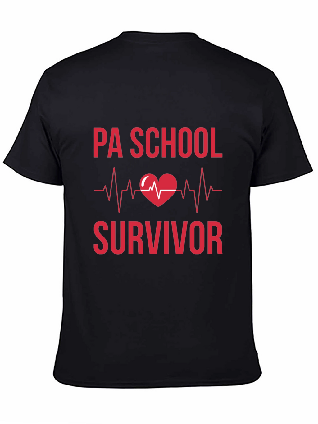 PA School Survivor Heartbeat Graphic Tee - Black