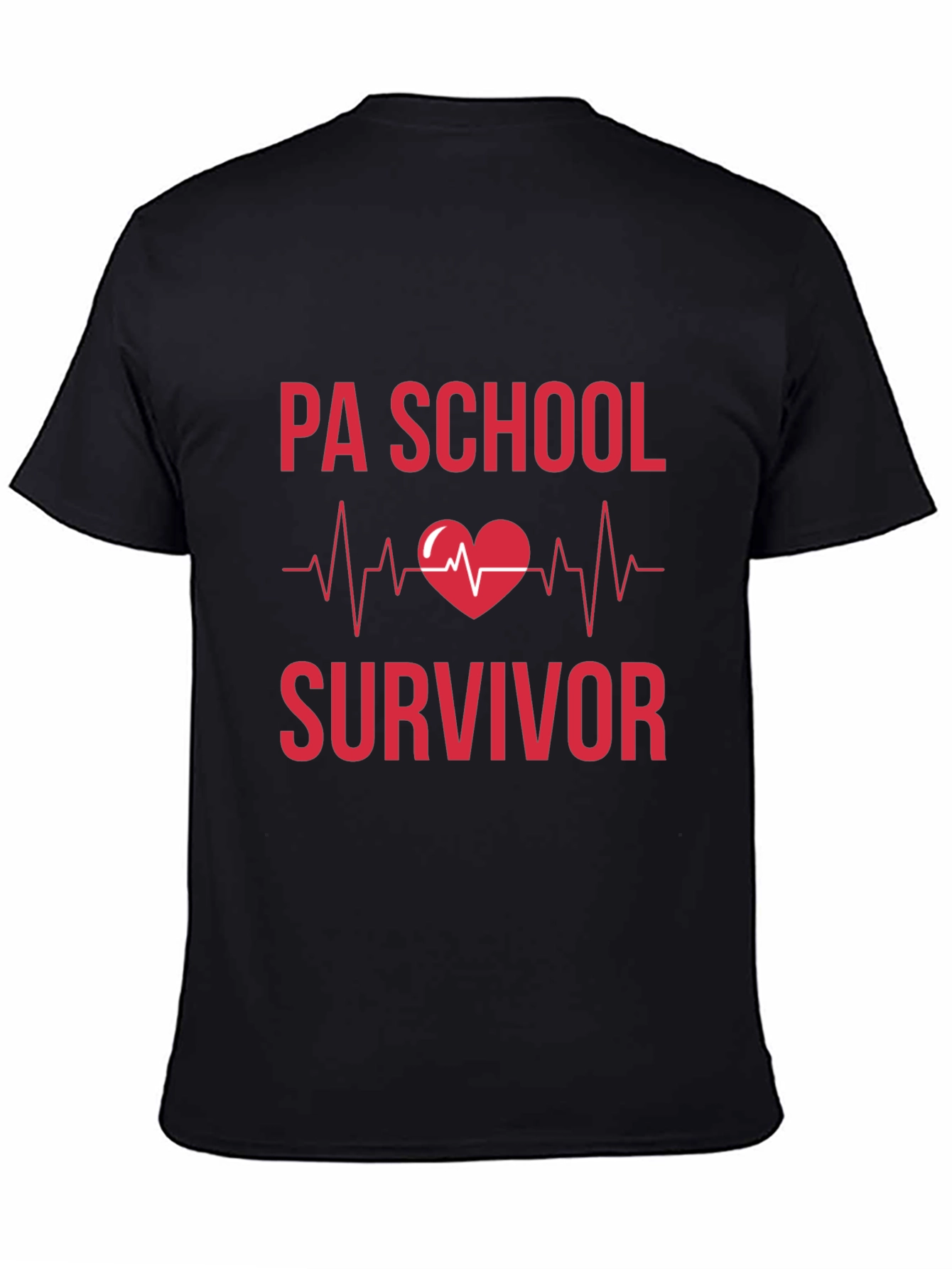 PA School Survivor Heartbeat Graphic Tee - Black