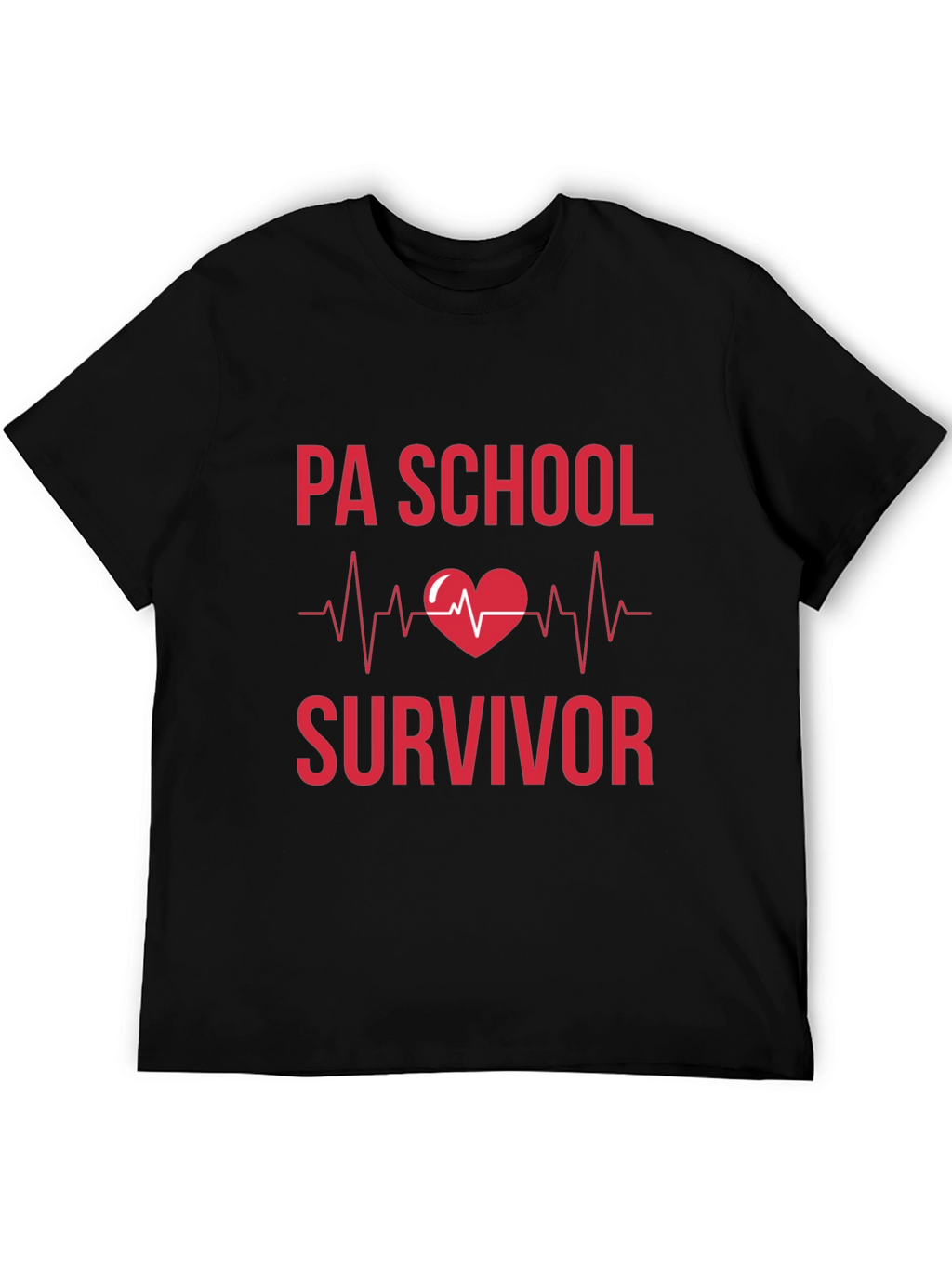 PA School Survivor Heartbeat Graphic Tee - Black