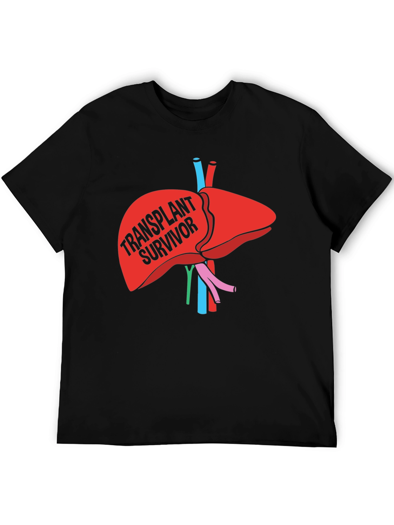 Transplant Survivor Graphic Tee - Liver Anatomy T-Shirt