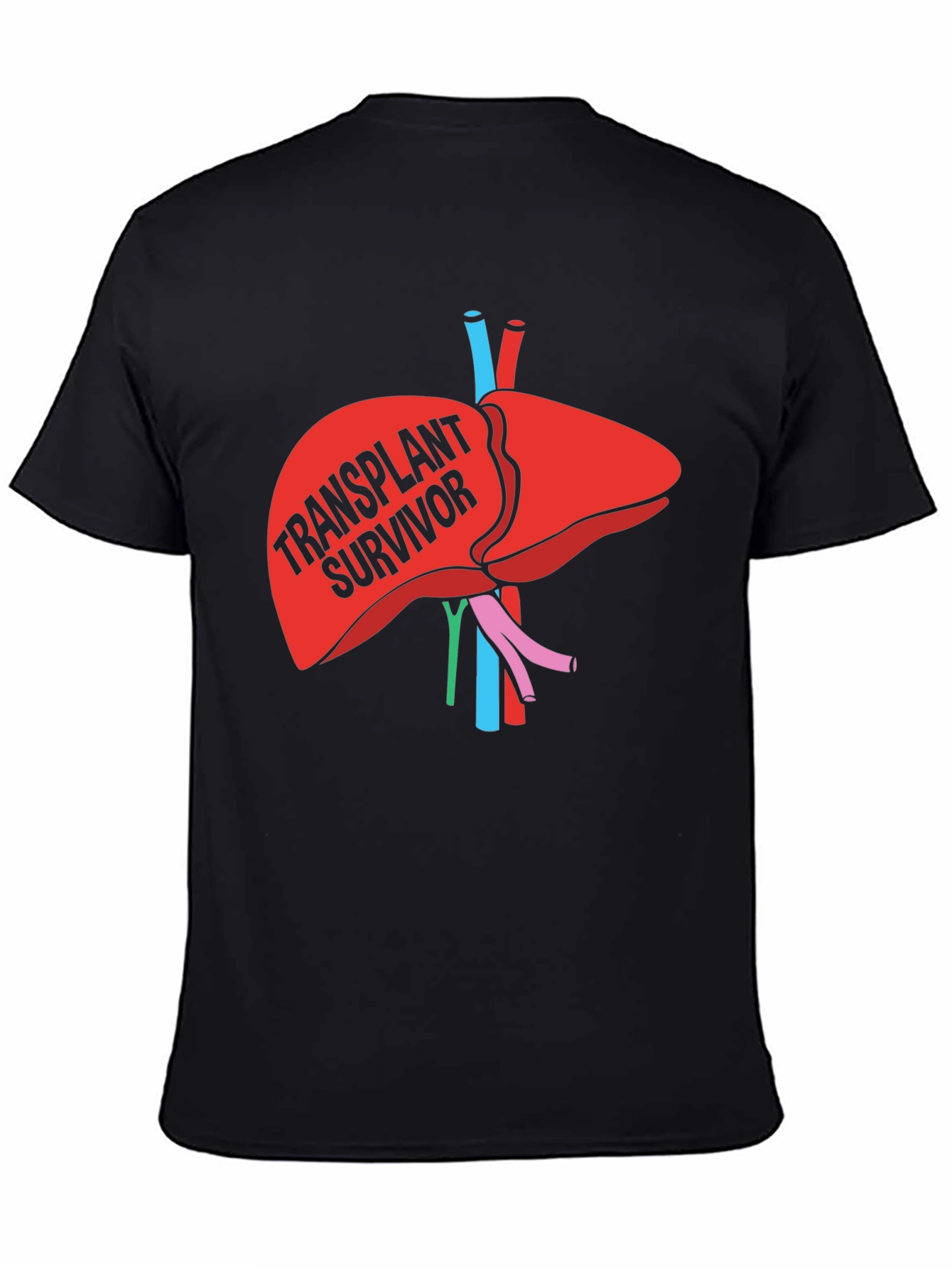 Transplant Survivor Graphic Tee - Liver Anatomy T-Shirt