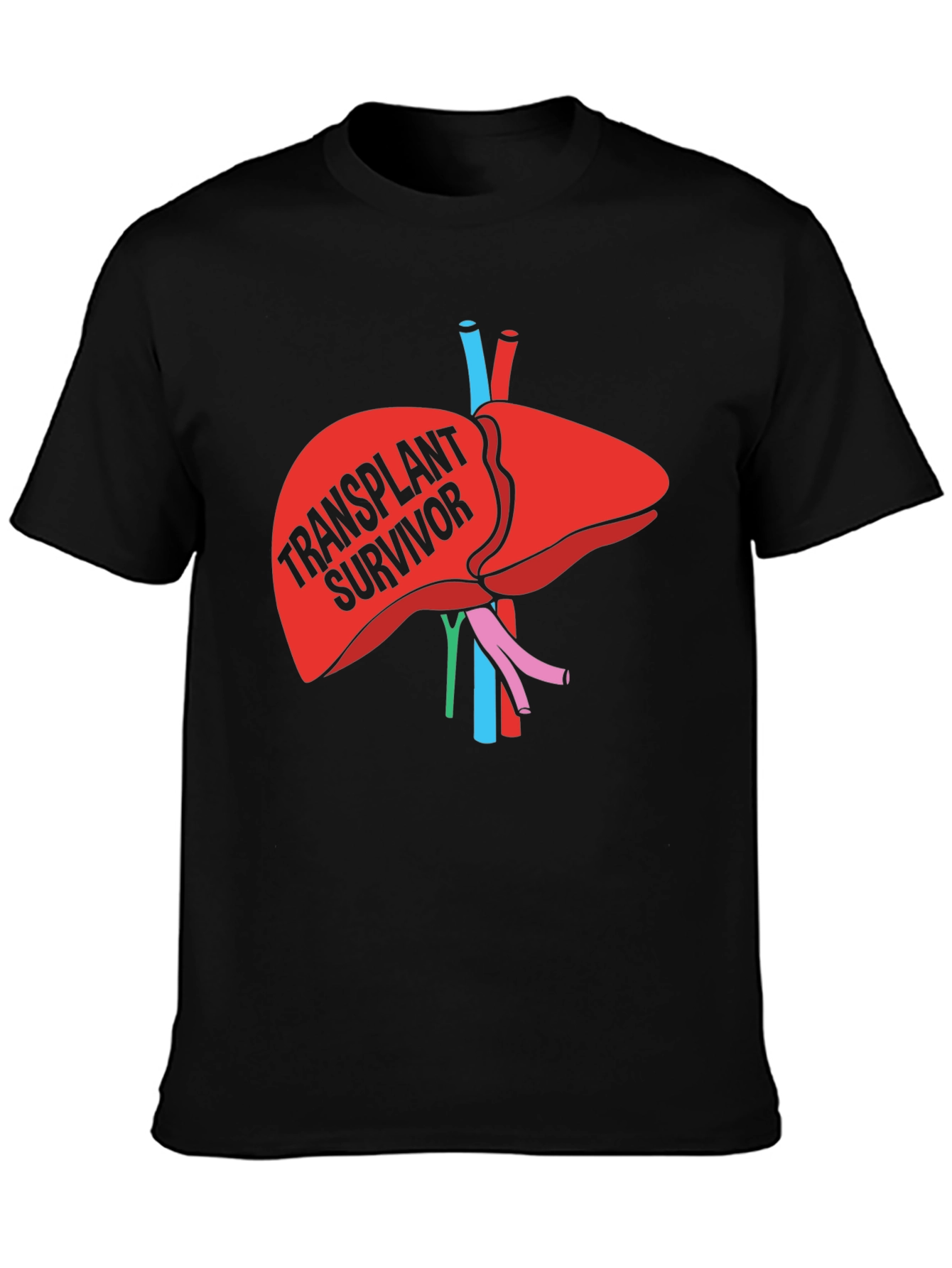 Transplant Survivor Graphic Tee - Liver Anatomy T-Shirt