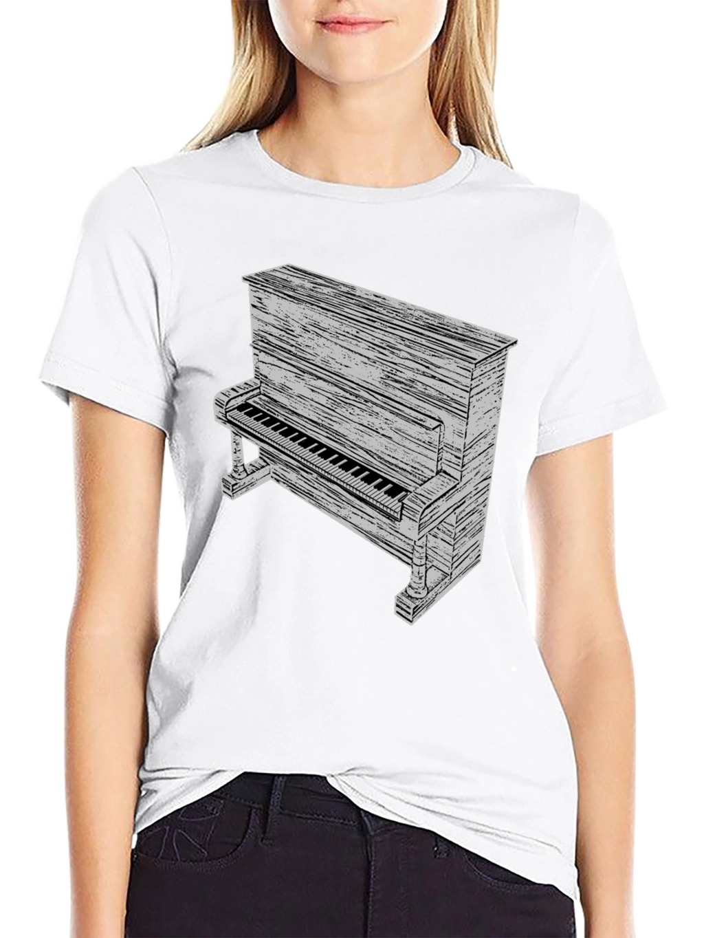 Piano Graphic Tee - Black T-Shirt