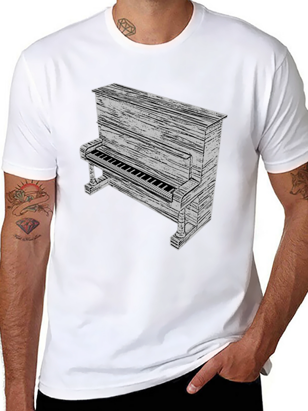 Piano Graphic Tee - Black T-Shirt