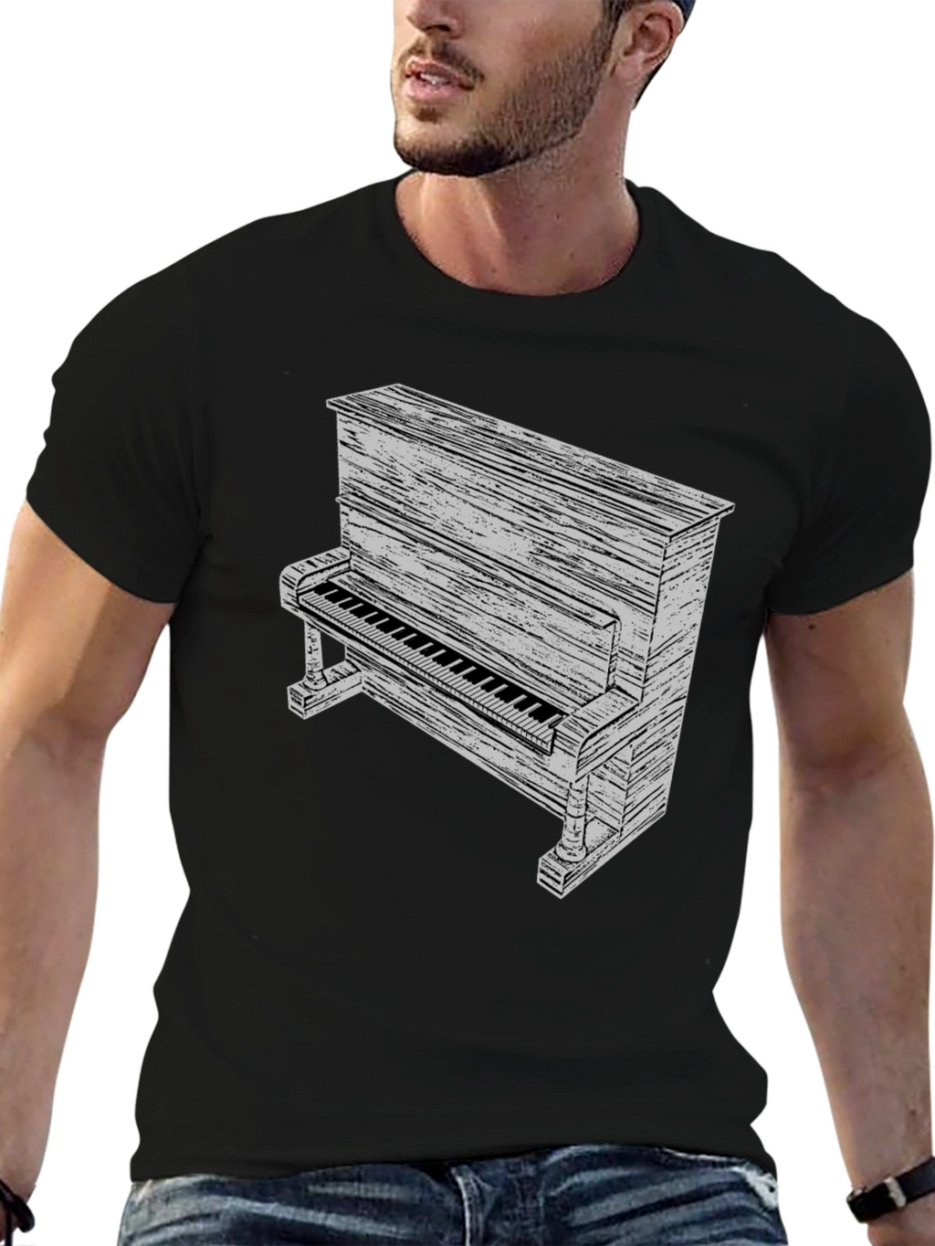 Piano Graphic Tee - Black T-Shirt