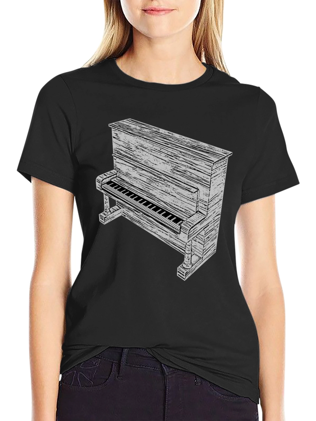 Piano Graphic Tee - Black T-Shirt