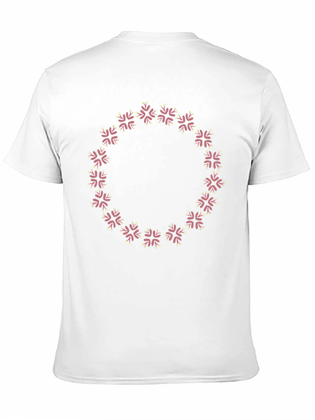 Floral Wreath Graphic Black T-Shirt