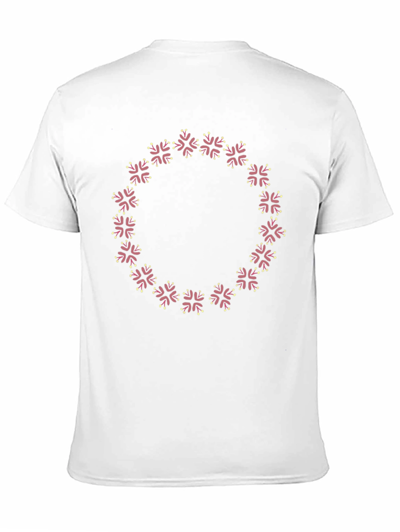Floral Wreath Graphic Black T-Shirt