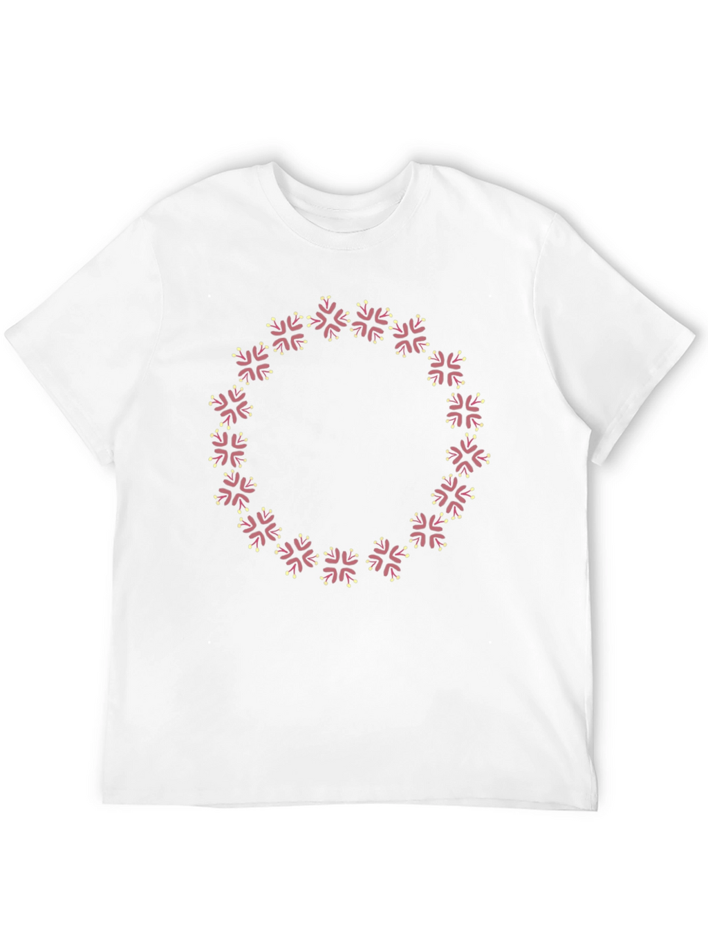 Floral Wreath Graphic Black T-Shirt
