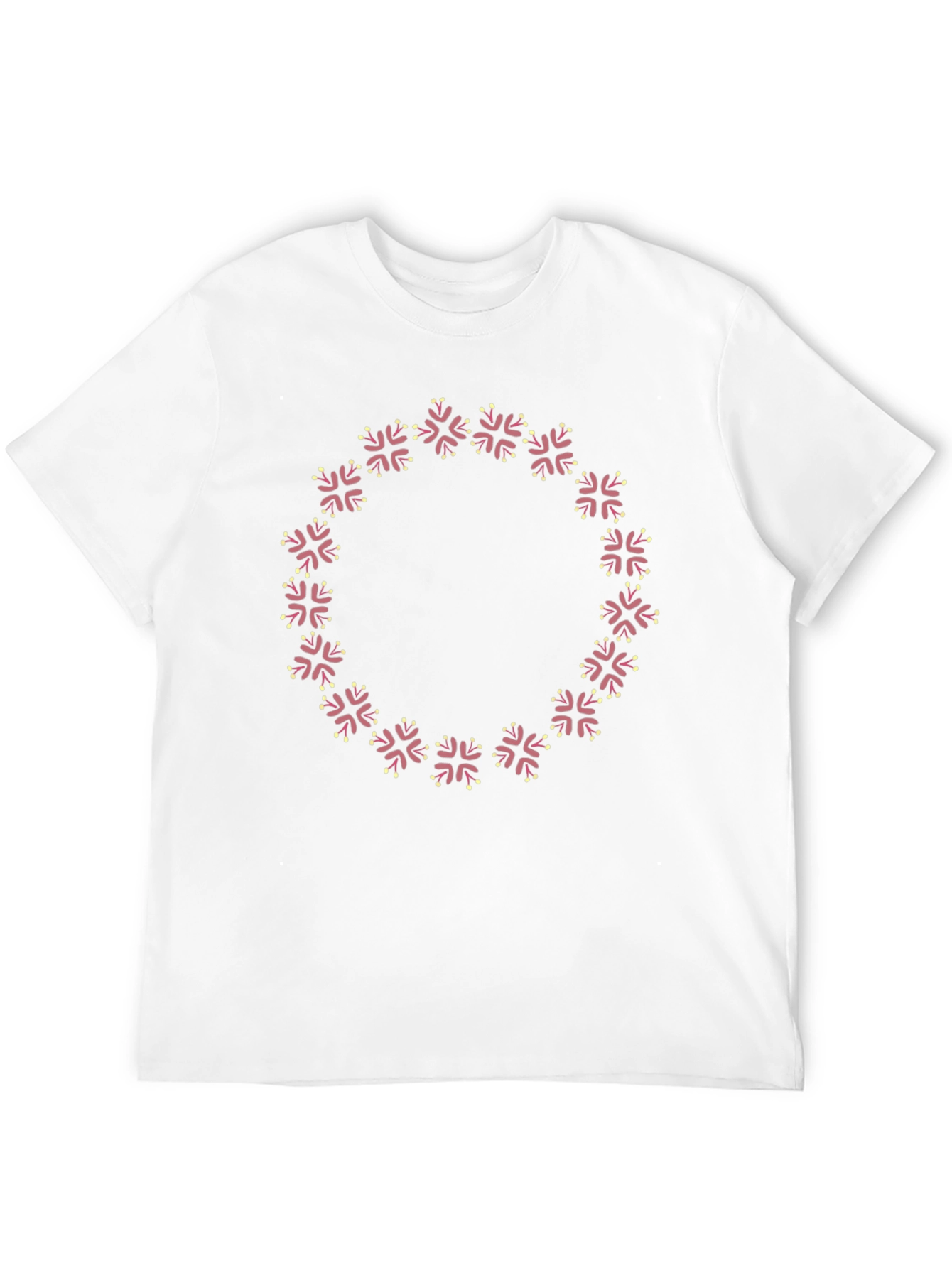 Floral Wreath Graphic Black T-Shirt