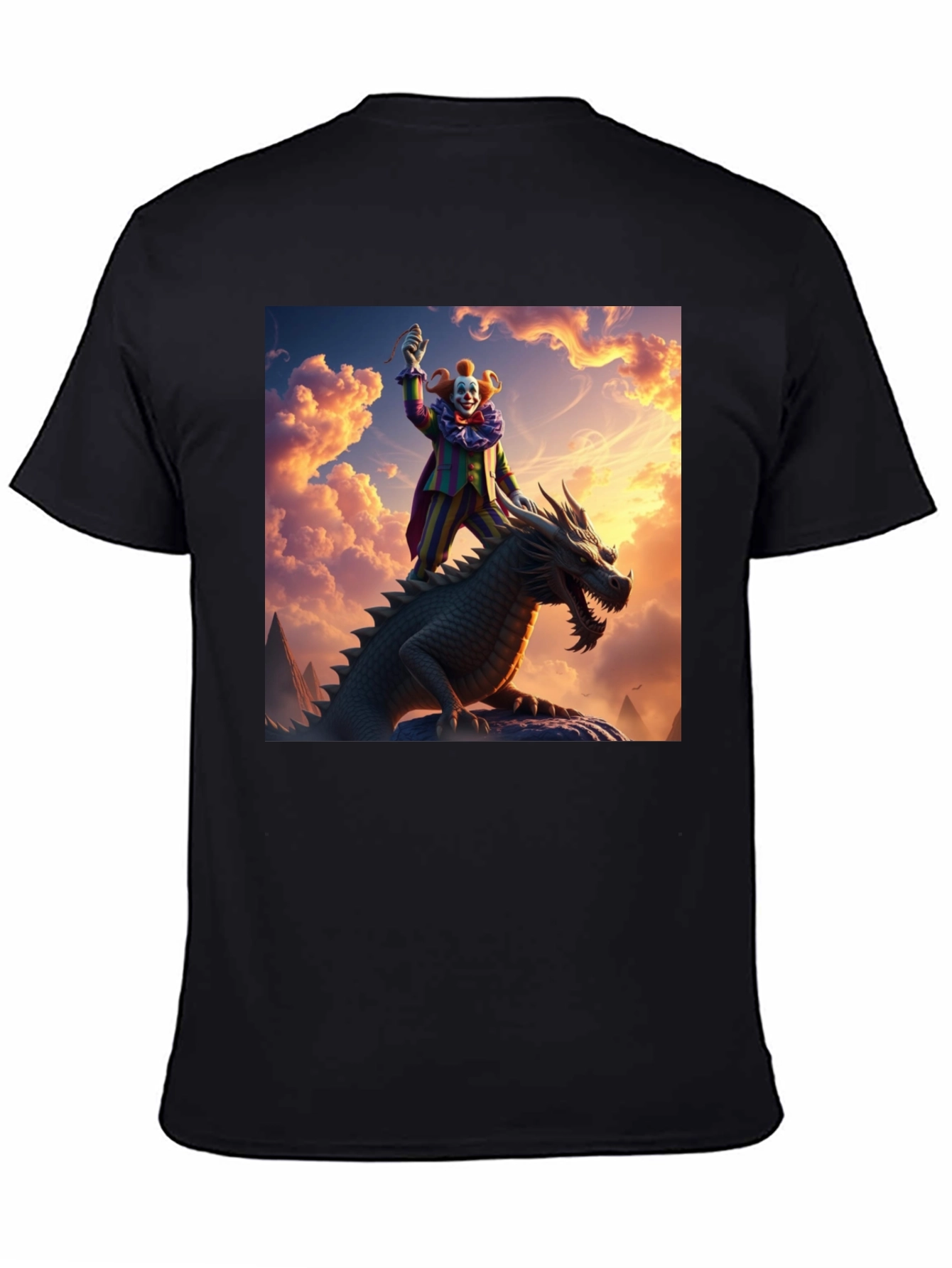 Clown Riding Dragon T-Shirt