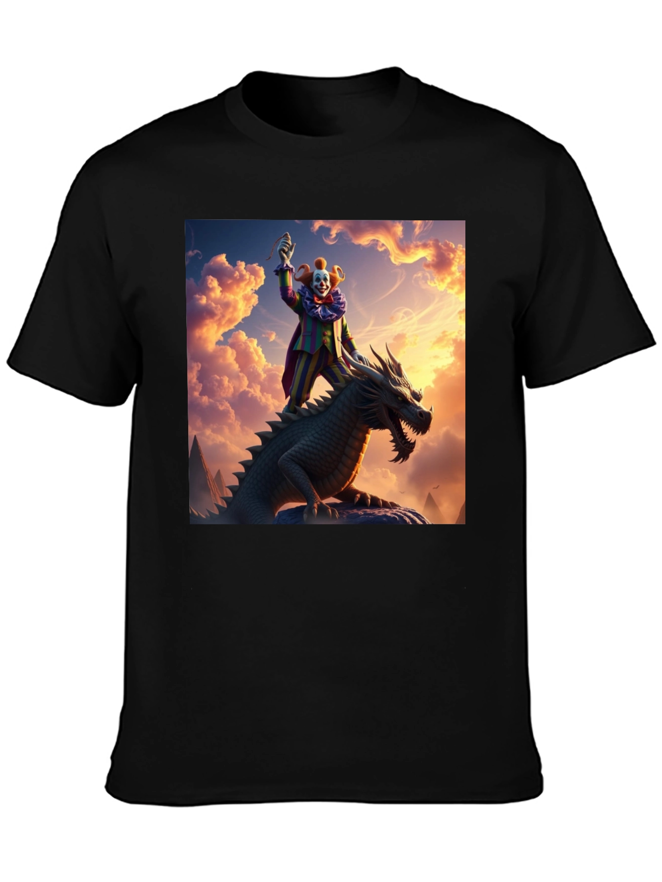 Clown Riding Dragon T-Shirt