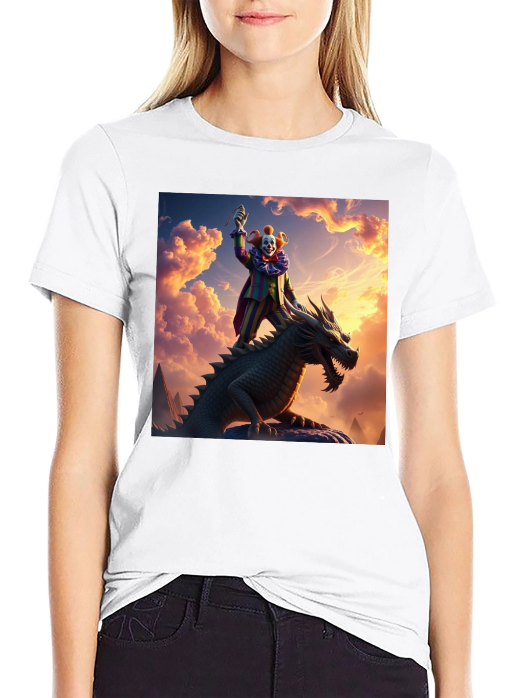 Clown Riding Dragon T-Shirt