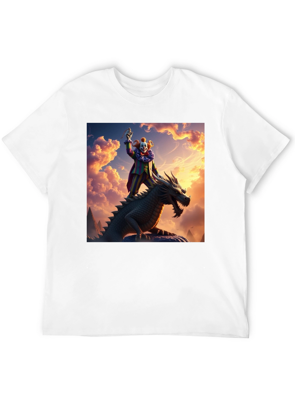 Clown Riding Dragon T-Shirt