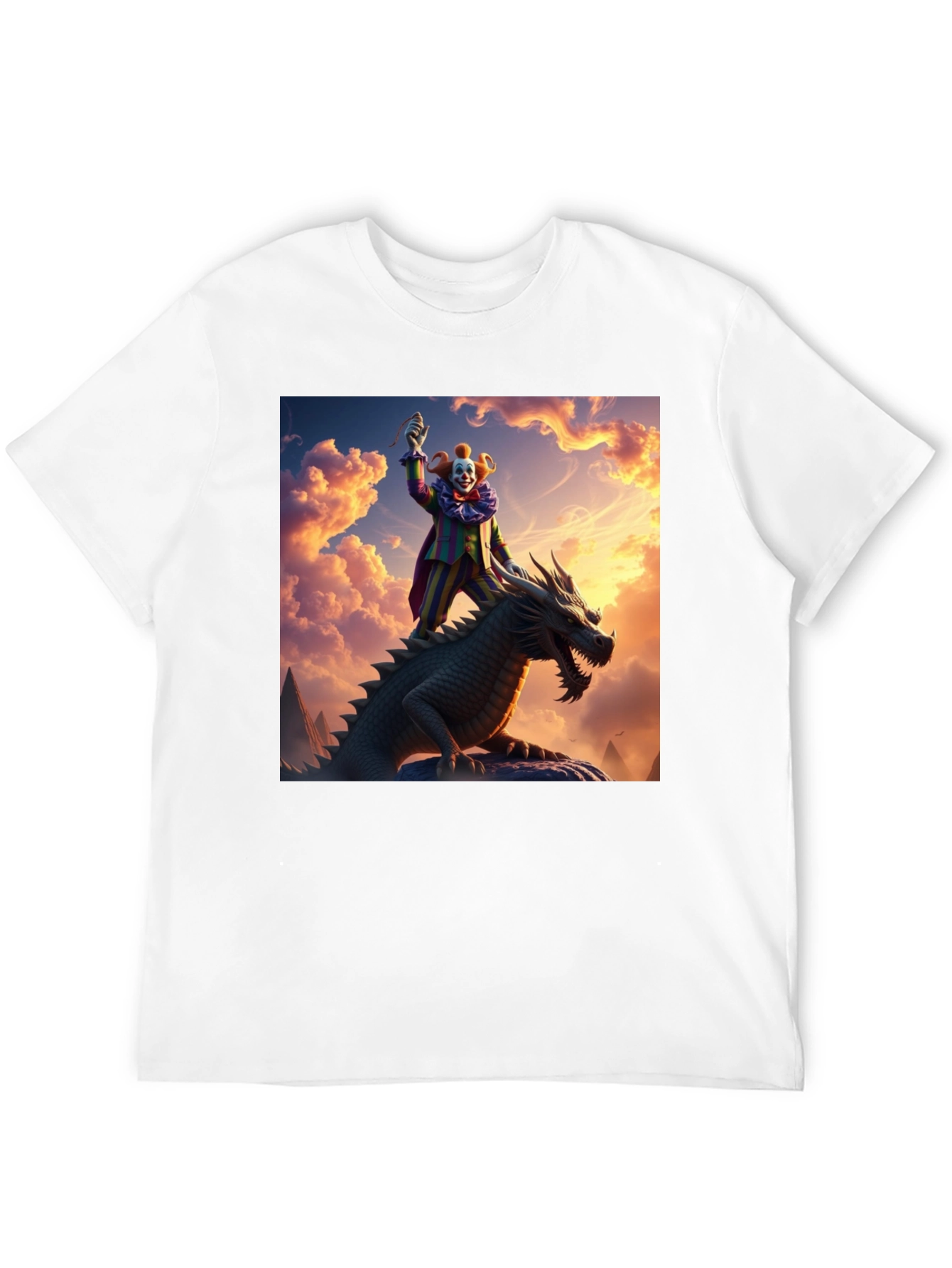Clown Riding Dragon T-Shirt