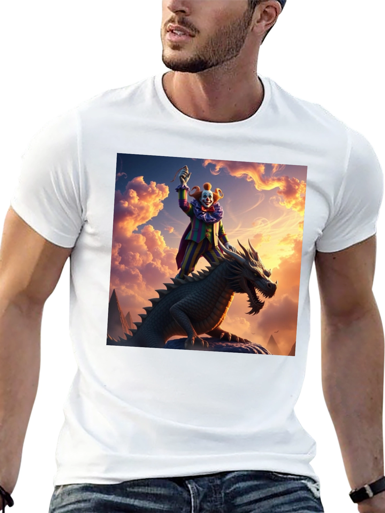 Clown Riding Dragon T-Shirt