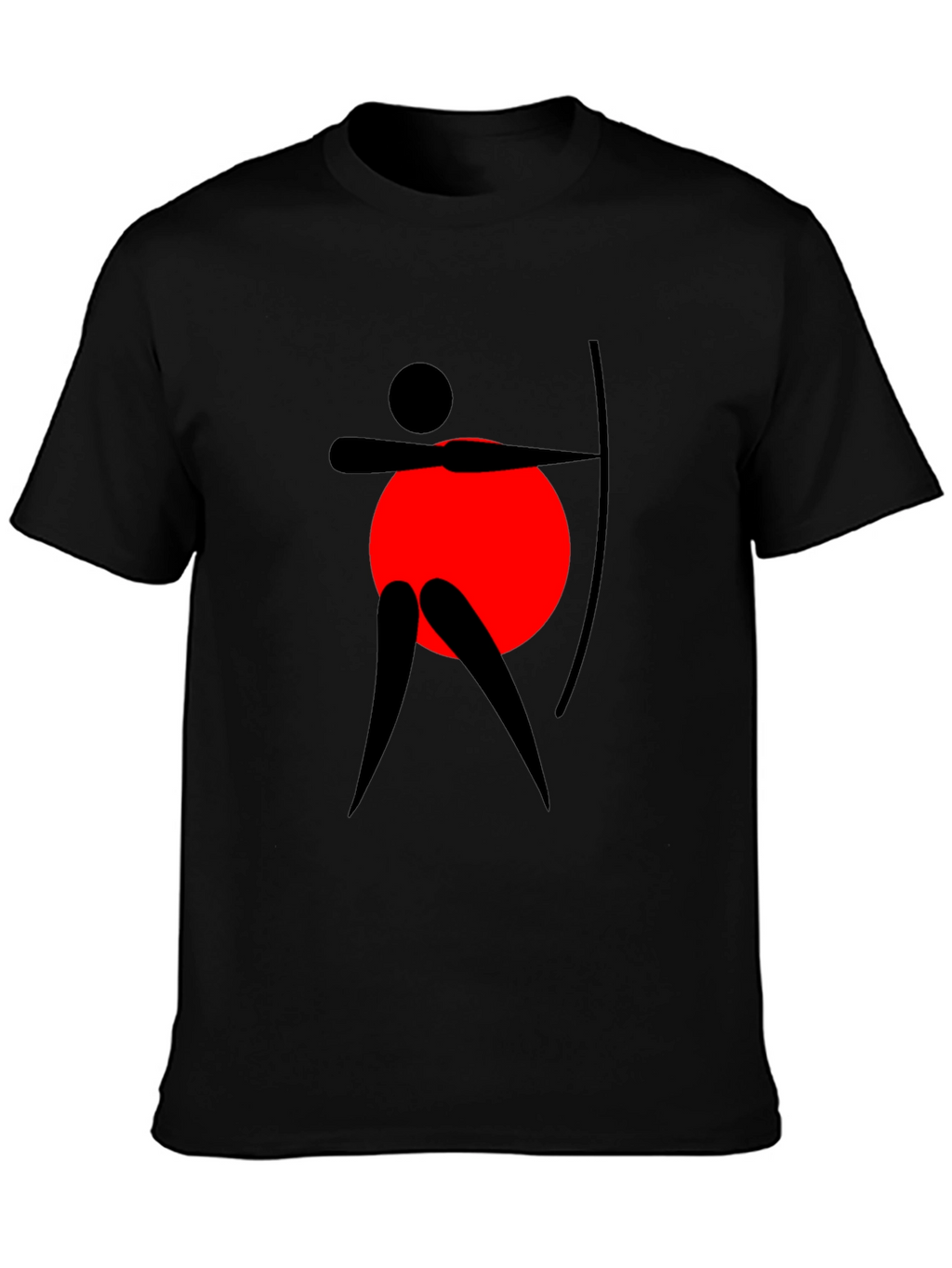 Archery Silhouette Graphic Tee - Black