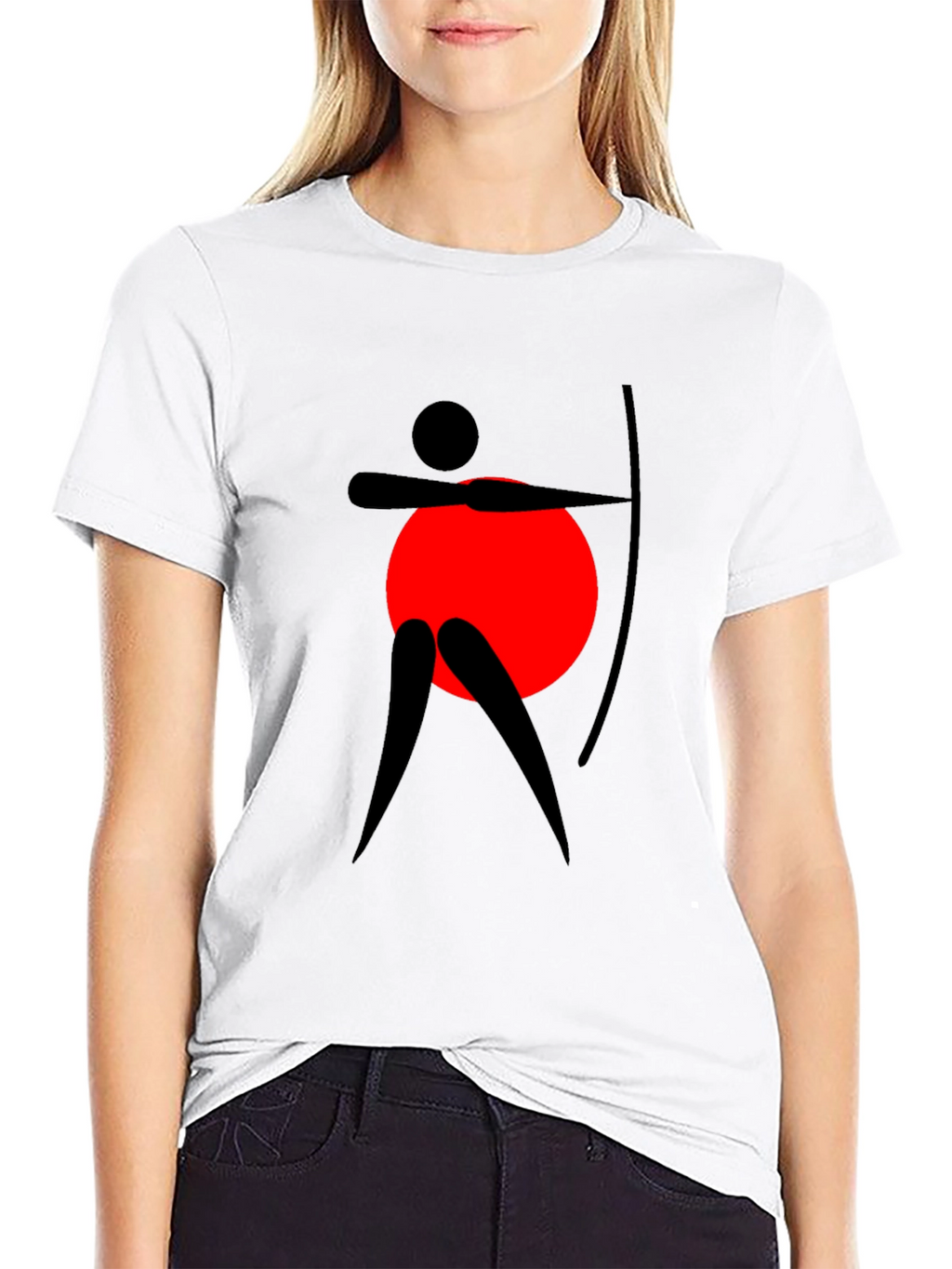 Archery Silhouette Graphic Tee - Black