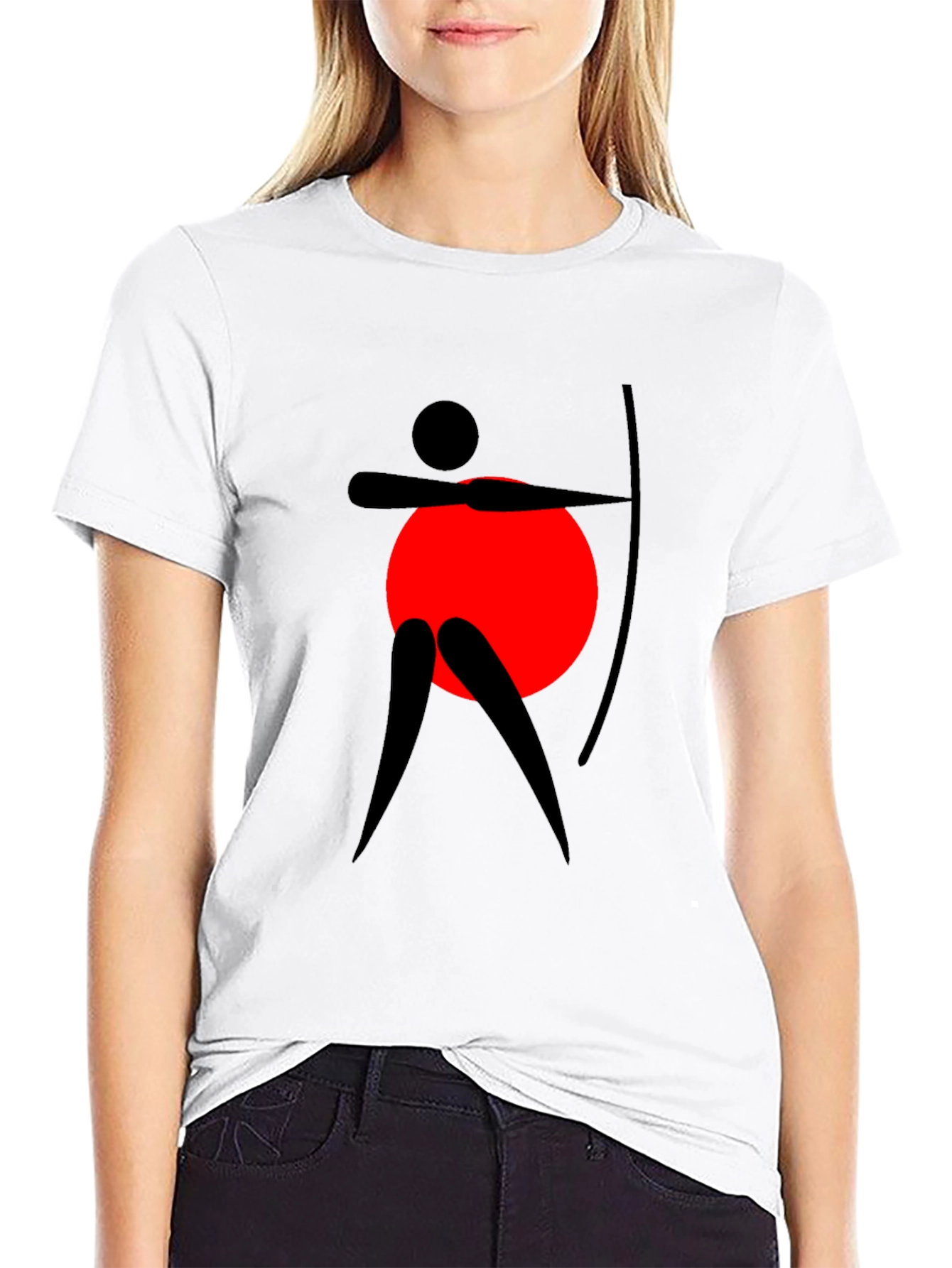 Archery Silhouette Graphic Tee - Black
