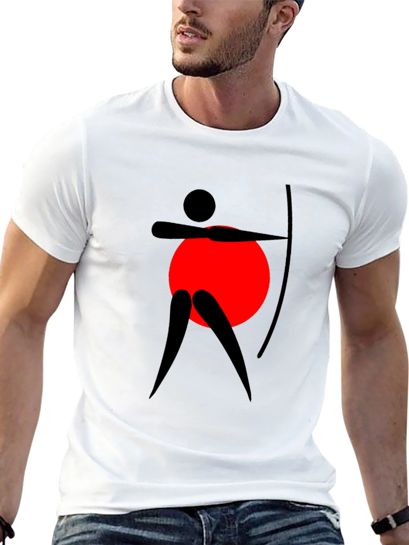 Archery Silhouette Graphic Tee - Black