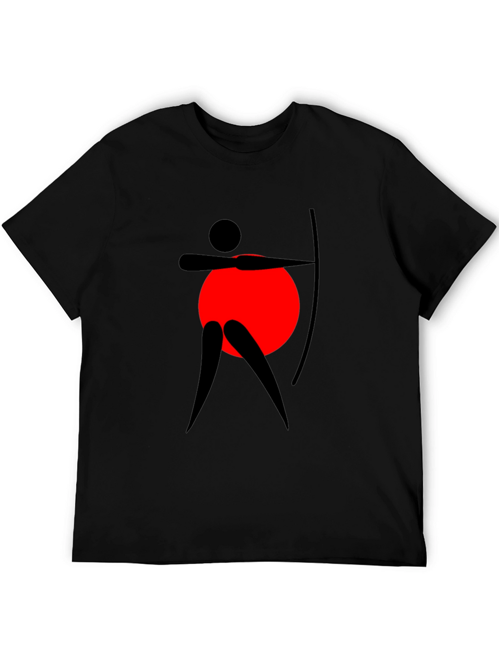 Archery Silhouette Graphic Tee - Black