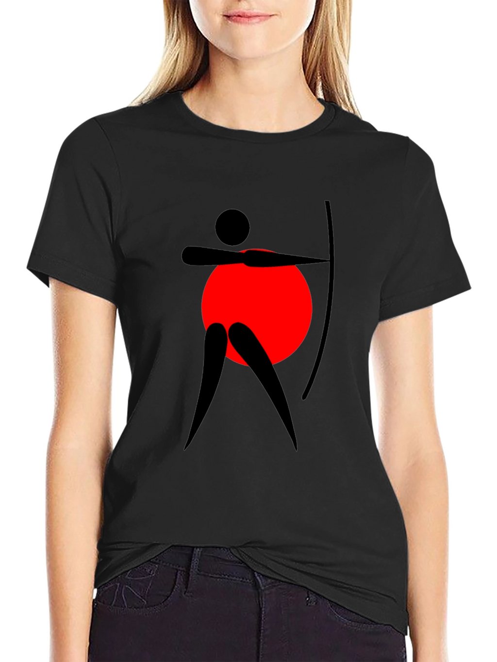 Archery Silhouette Graphic Tee - Black