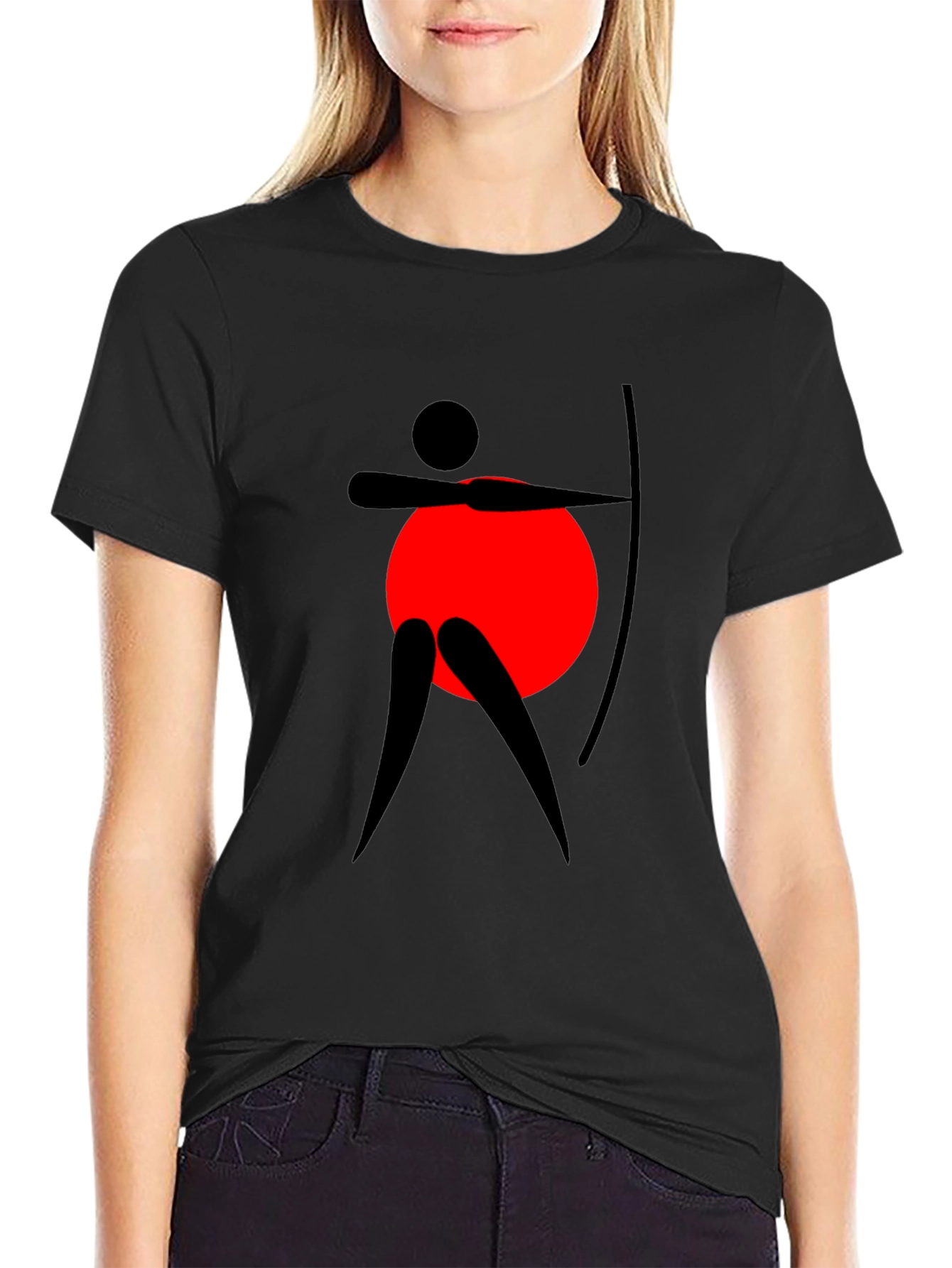 Archery Silhouette Graphic Tee - Black