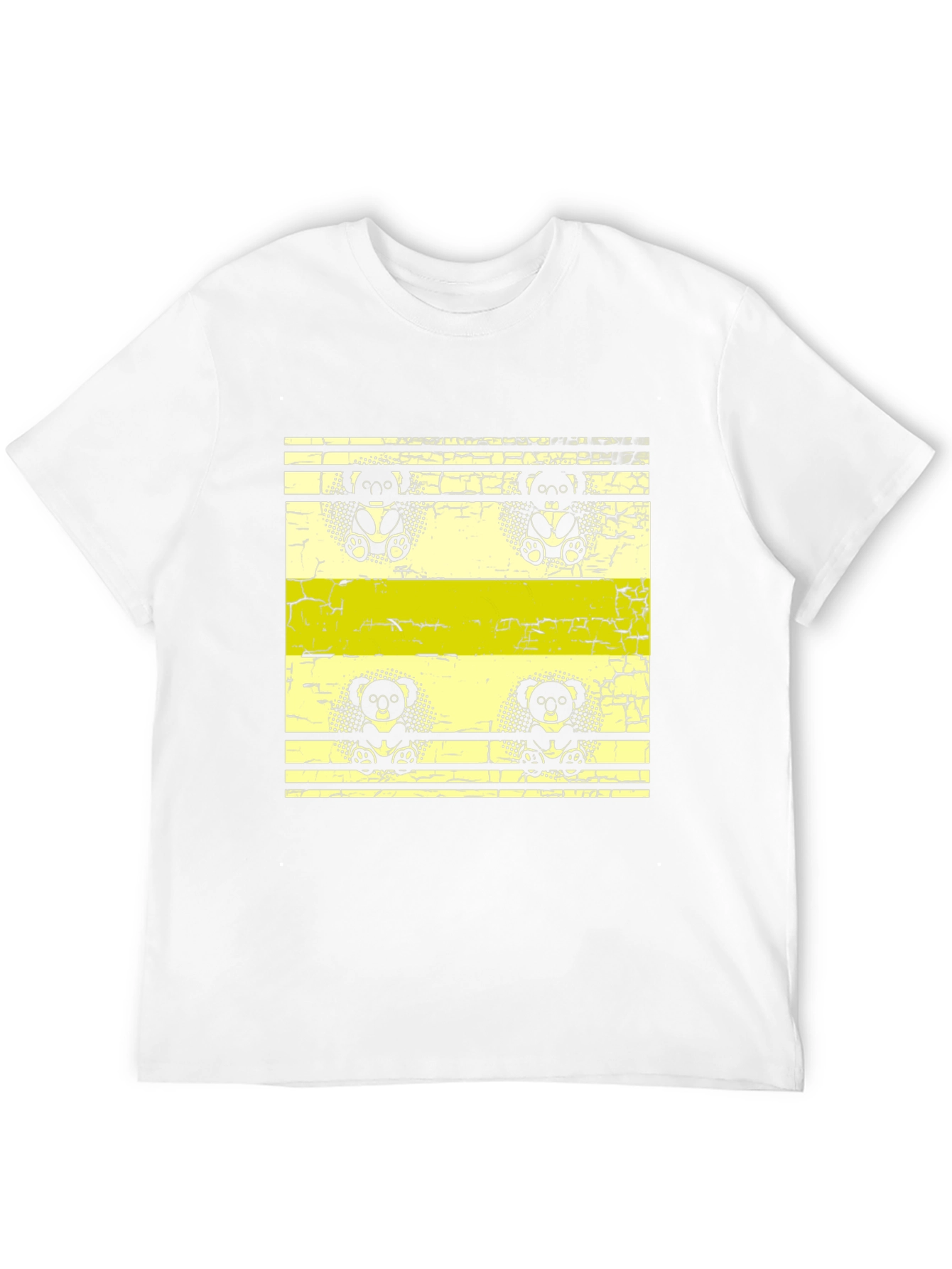 Retro Koala Print Black T-Shirt