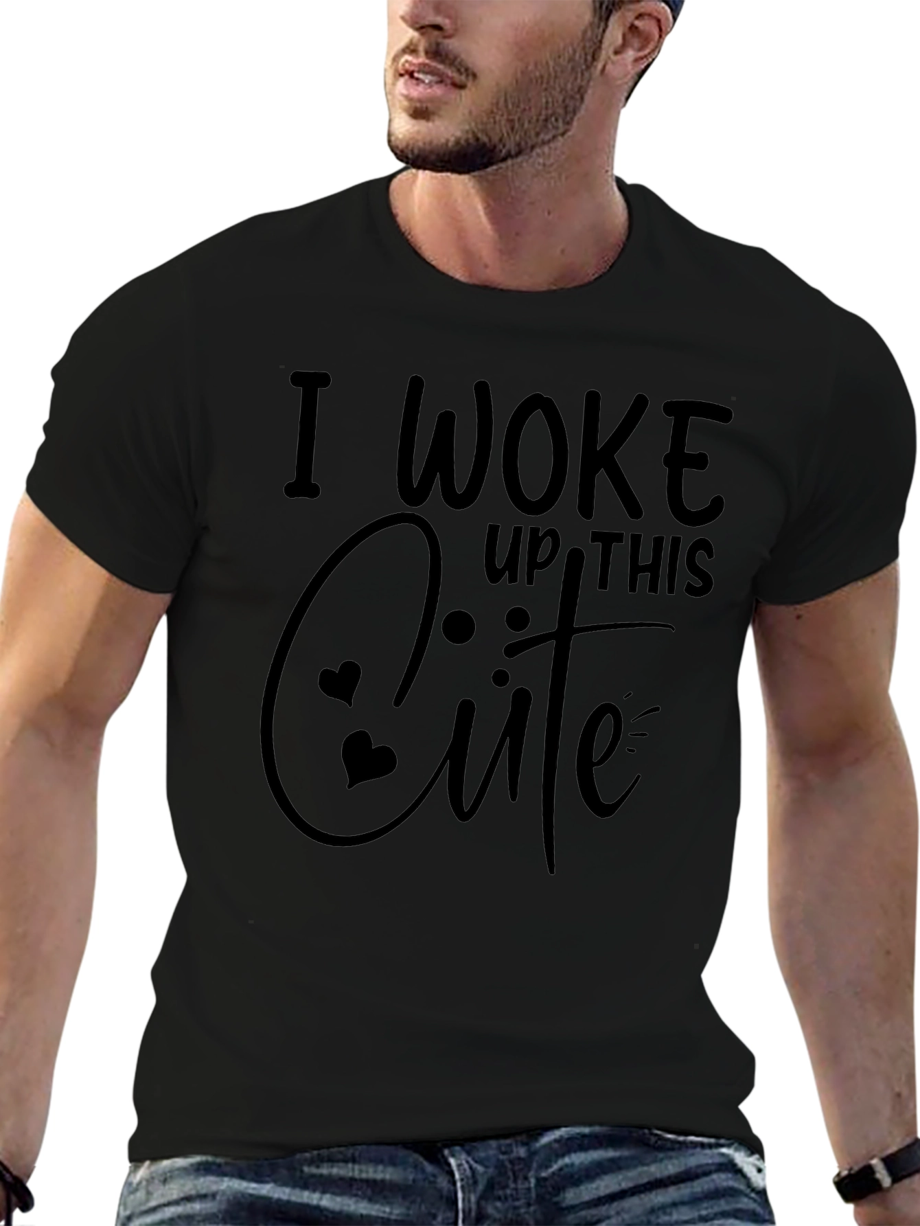 I Woke Up This Cute Black T-Shirt
