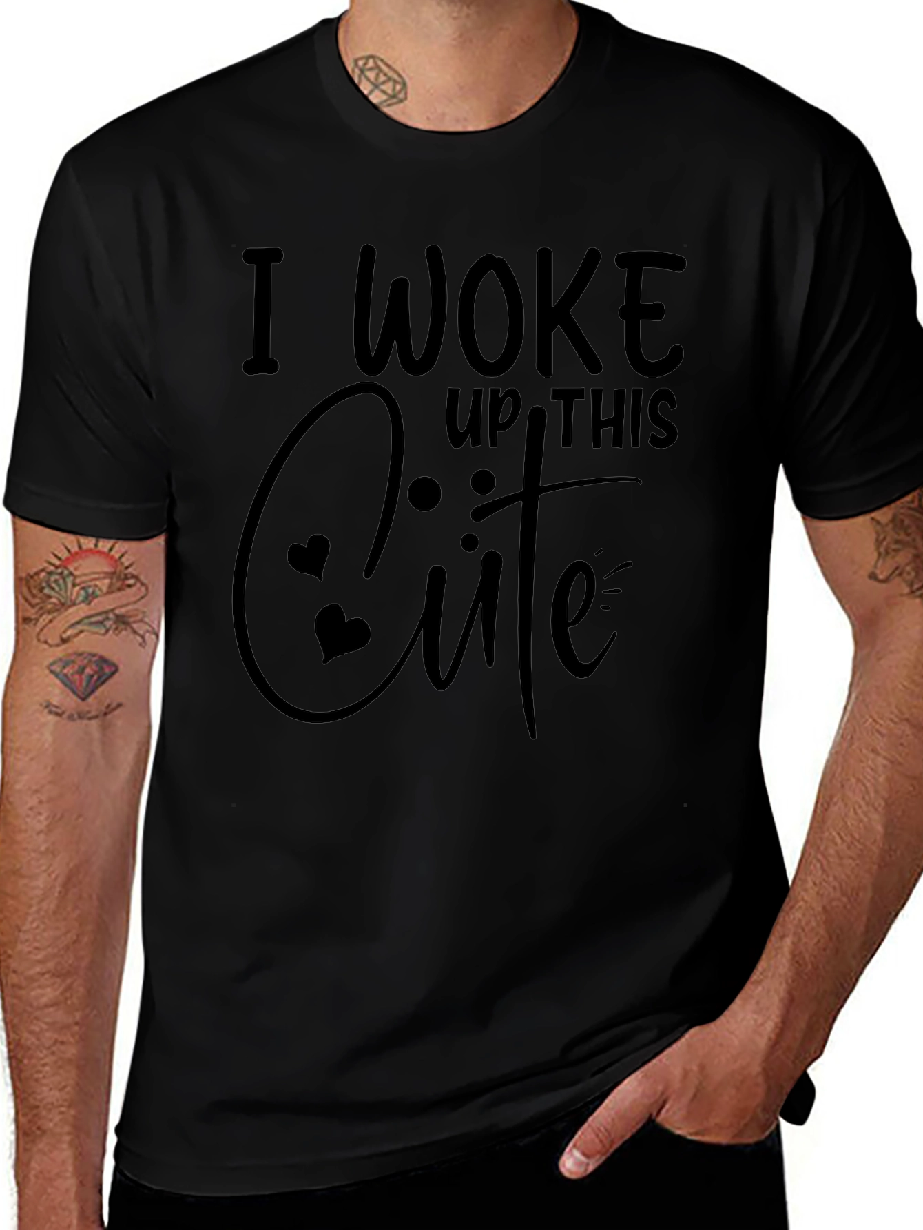 I Woke Up This Cute Black T-Shirt