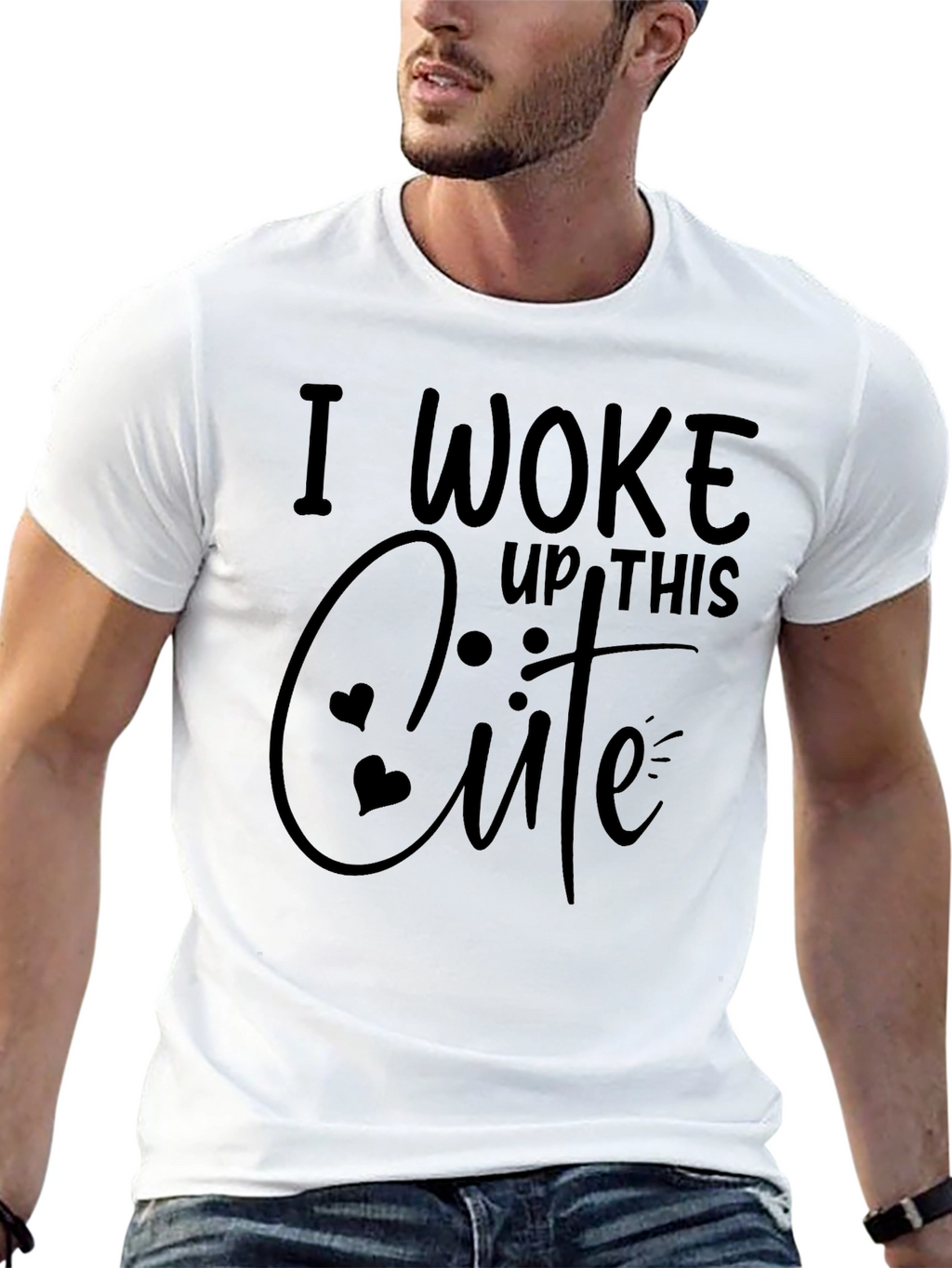 I Woke Up This Cute Black T-Shirt