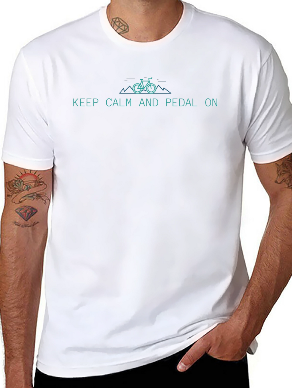 Keep Calm and Pedal On Graphic Tee