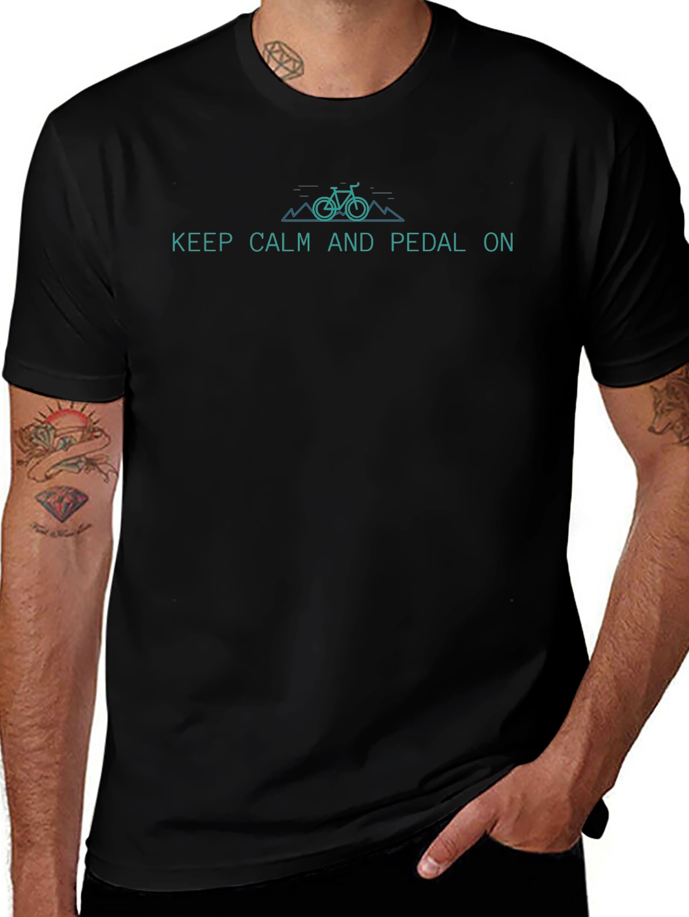 Keep Calm and Pedal On Graphic Tee