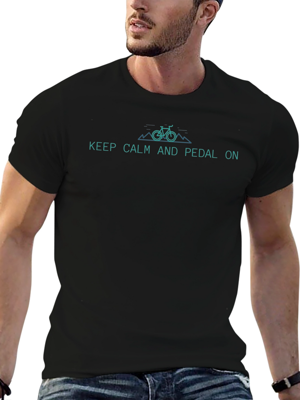 Keep Calm and Pedal On Graphic Tee