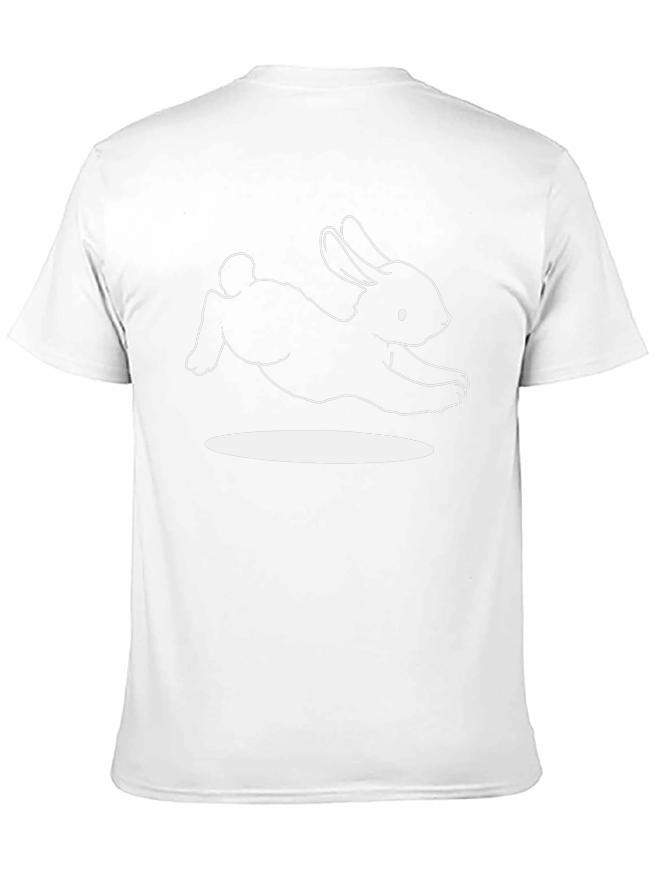 Rabbit Graphic Tee - Black Cotton Blend