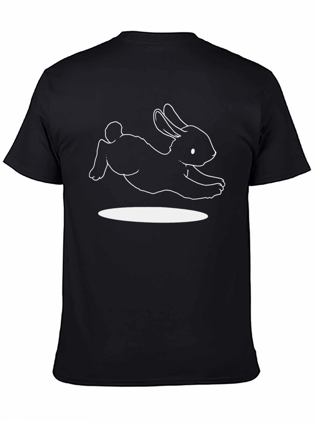 Rabbit Graphic Tee - Black Cotton Blend
