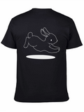 Rabbit Graphic Tee - Black Cotton Blend