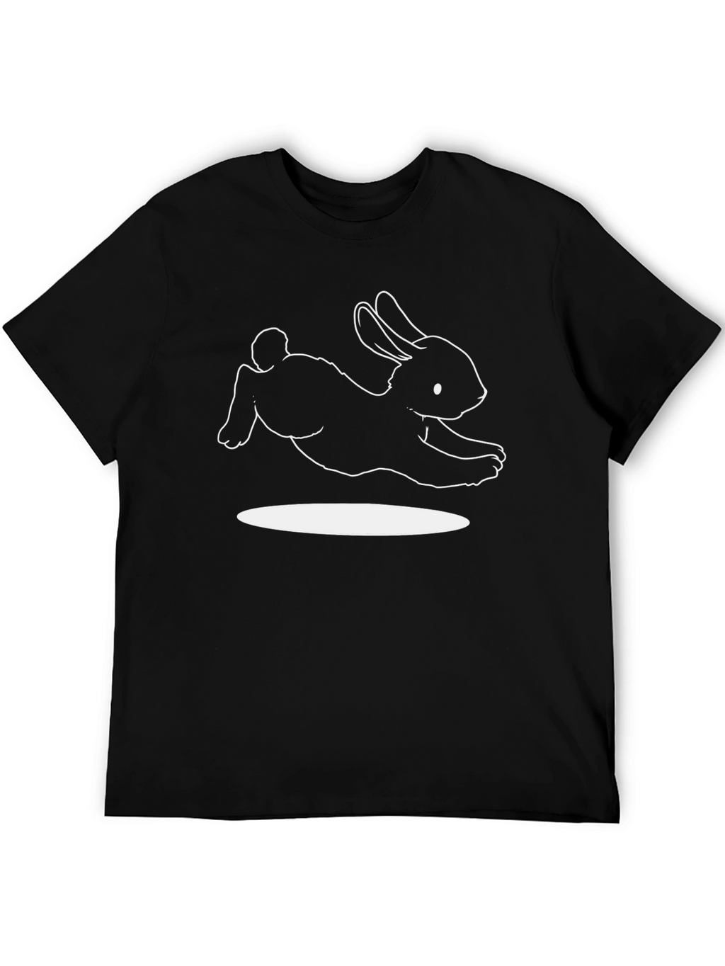 Rabbit Graphic Tee - Black Cotton Blend