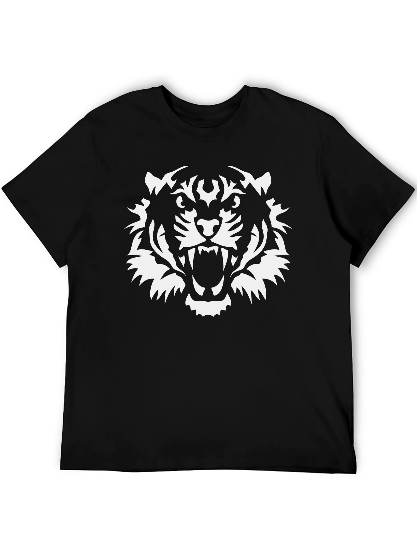 Bold Tiger Graphic Tee - Black