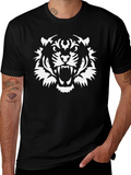 Bold Tiger Graphic Tee - Black