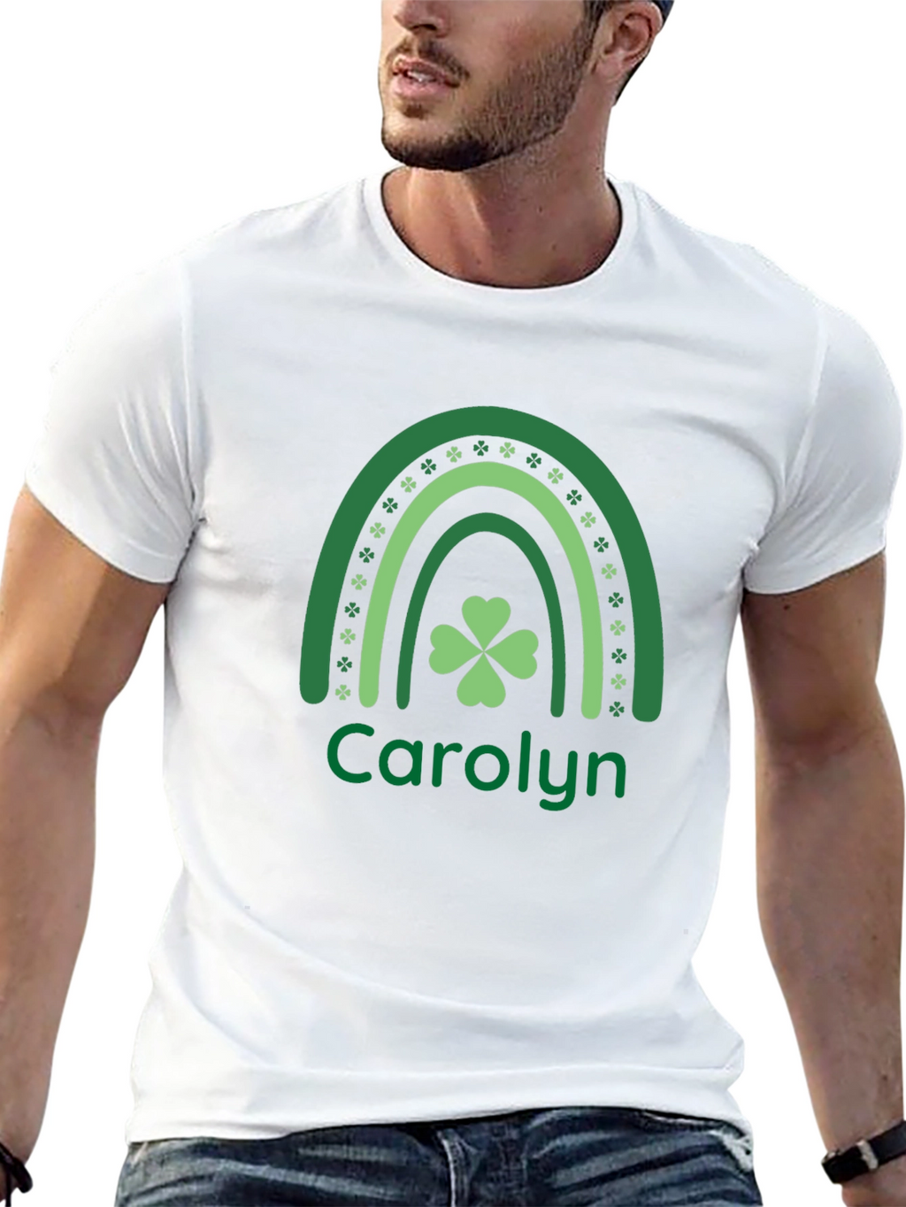 St. Patricks Day Personalized Carolyn Shamrock T-Shirt