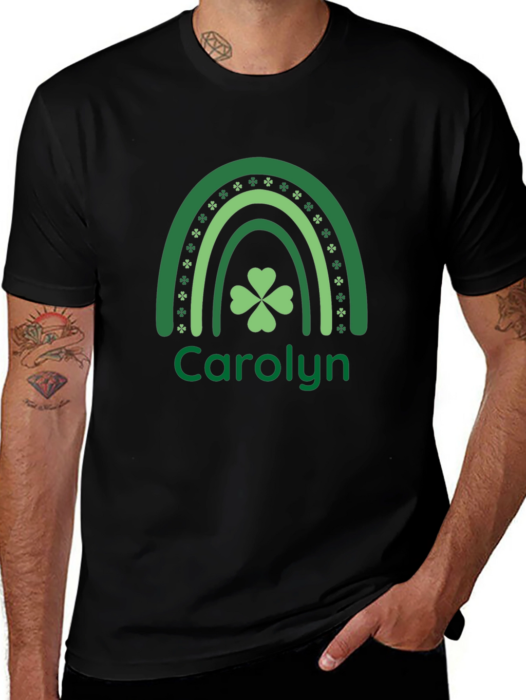 St. Patricks Day Personalized Carolyn Shamrock T-Shirt