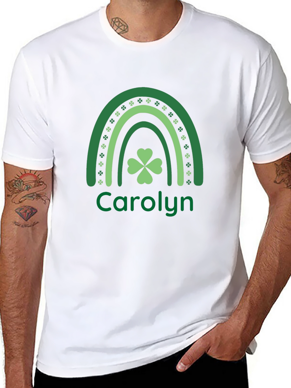 St. Patricks Day Personalized Carolyn Shamrock T-Shirt