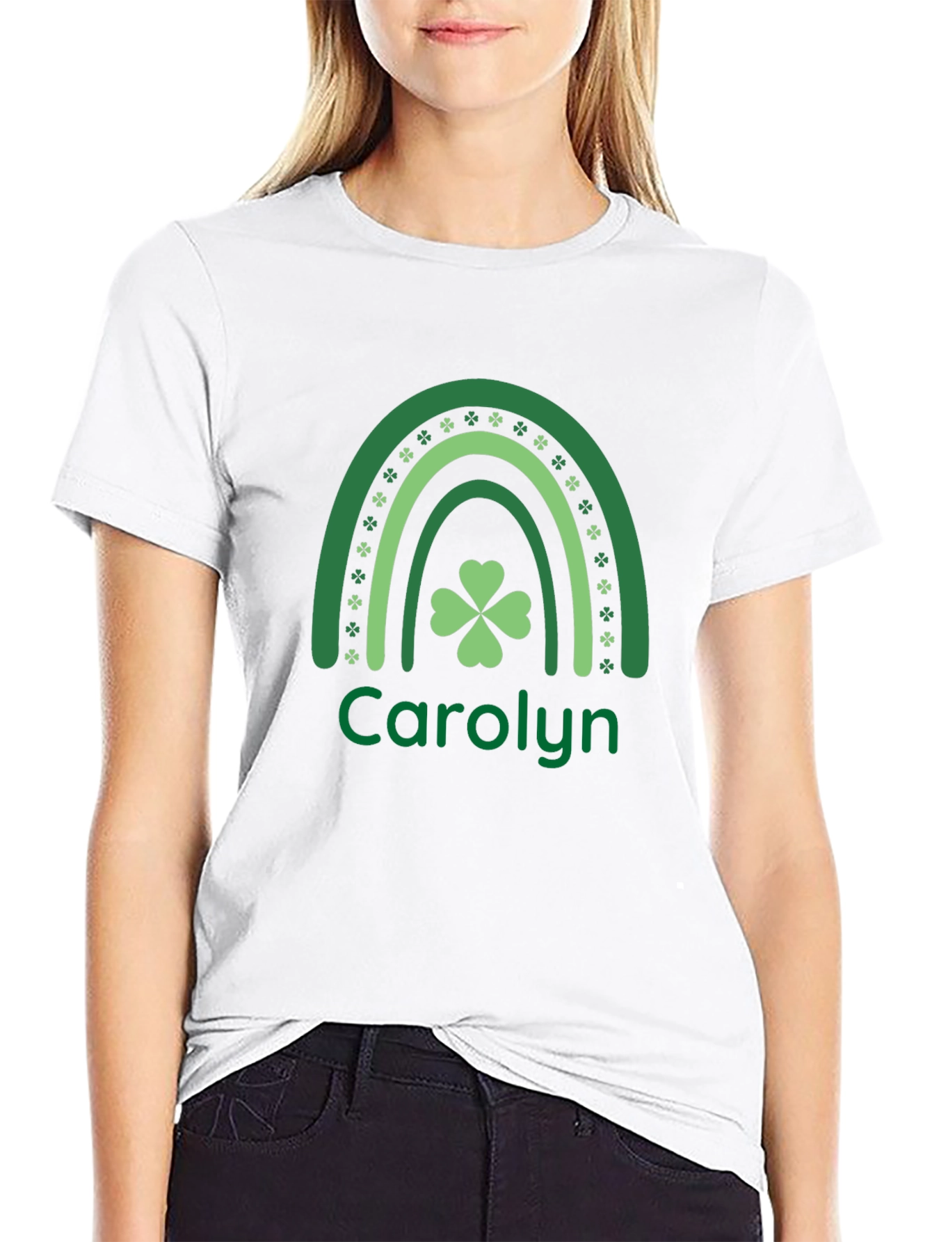 St. Patricks Day Personalized Carolyn Shamrock T-Shirt