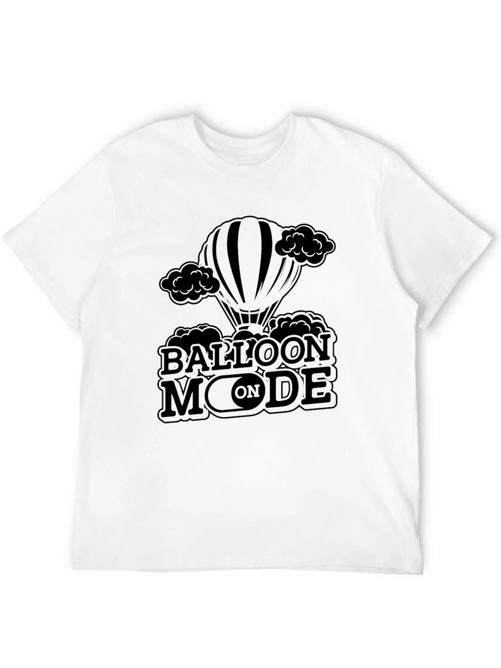 Balloon Mode On Black T-Shirt